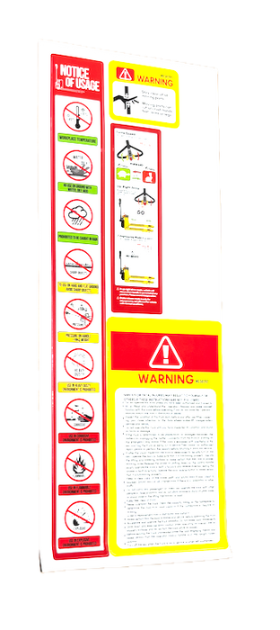 Electric pallet truck decal set