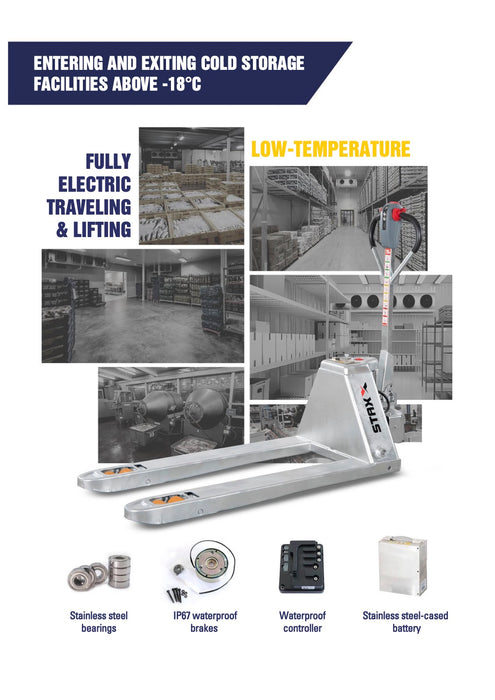 STAXX 2000kg 'Coldstore' Galvanised Fully Electric Pallet Truck 550x1150 - 2000kg Capacity