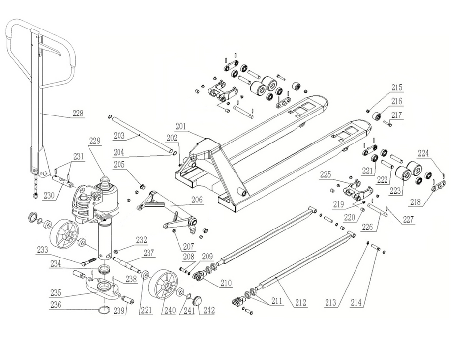 AC50 Parts Diagram for pallet trucks 