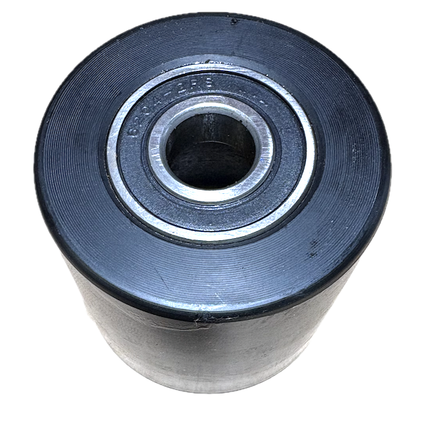 Black nylon pallet truck roller with bearings