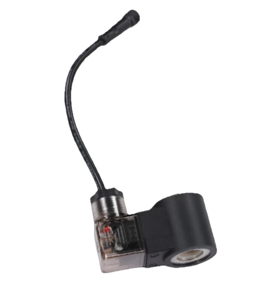 Electric pallet truck lowering coil