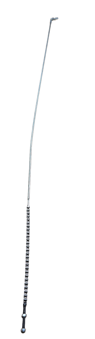 Lowering rod valve bar for high lift pallet trucks