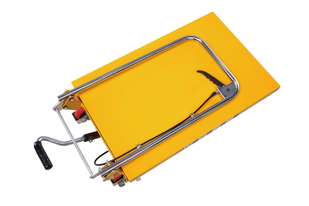 PT500Z Mobile Scissor Lift Table 500kg for warehouse operations and handling equipment.