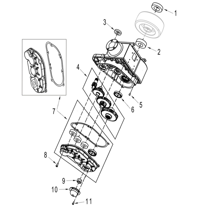 STAXX electric pallet truck drive unit technical drawing