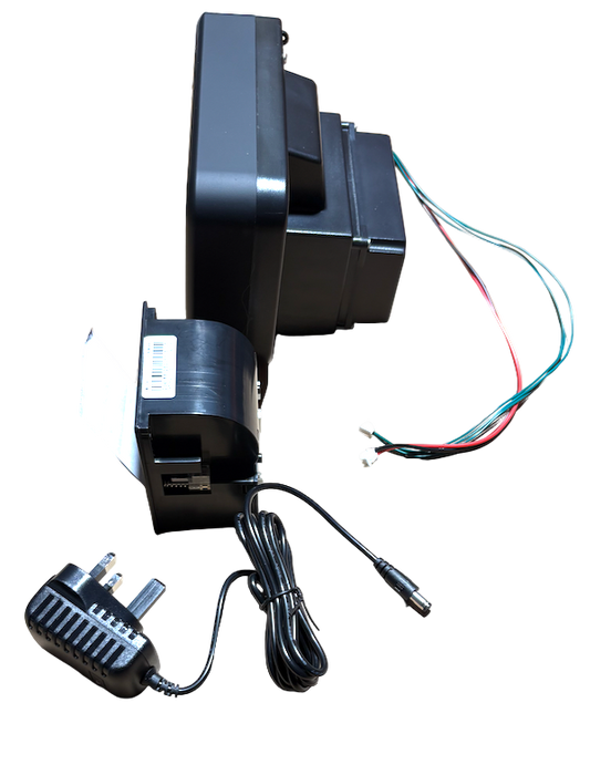 Weigh scale display, printer and charger for manual pallet trucks
